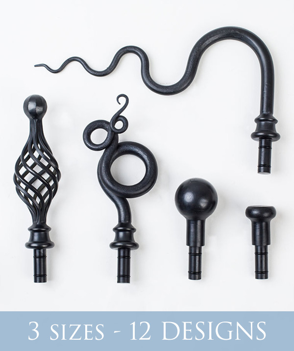 wrought iron curtain poles