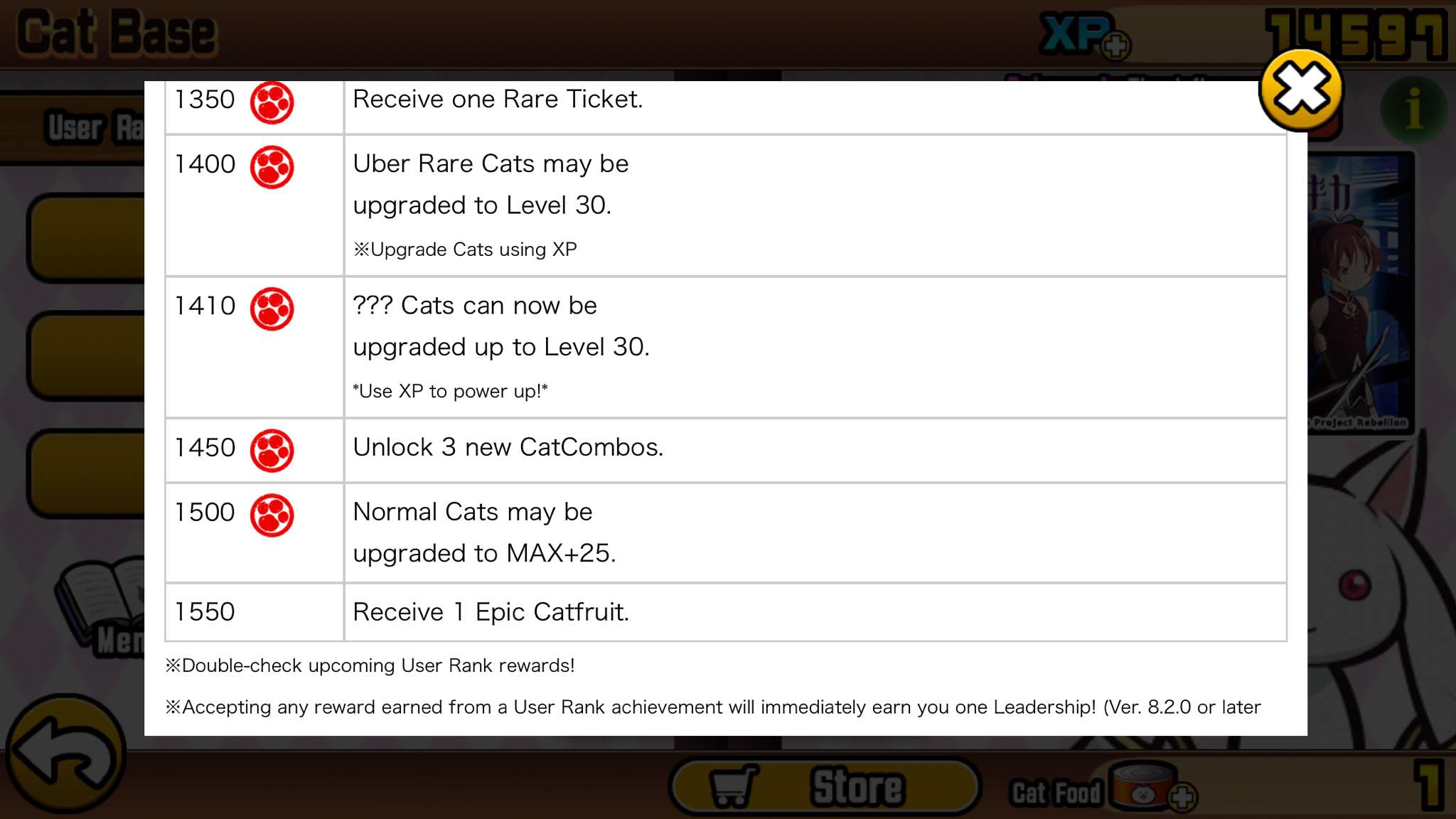 battlecats user rank