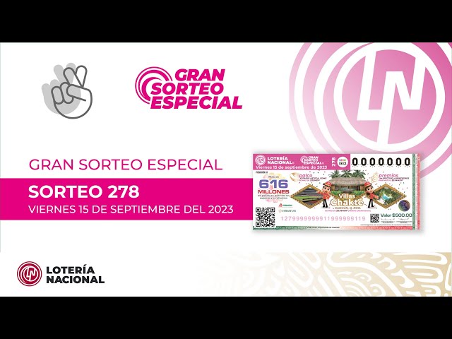 sorteo loteria nacional 15 de septiembre 2023 en vivo