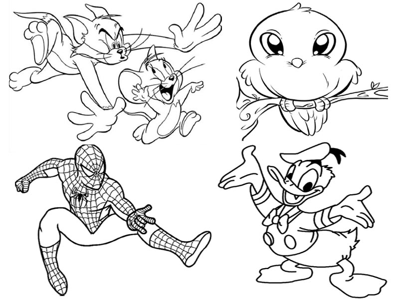 cartoon coloring page