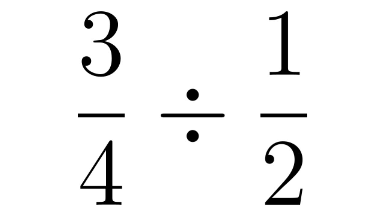 1/2 divided by 3/4