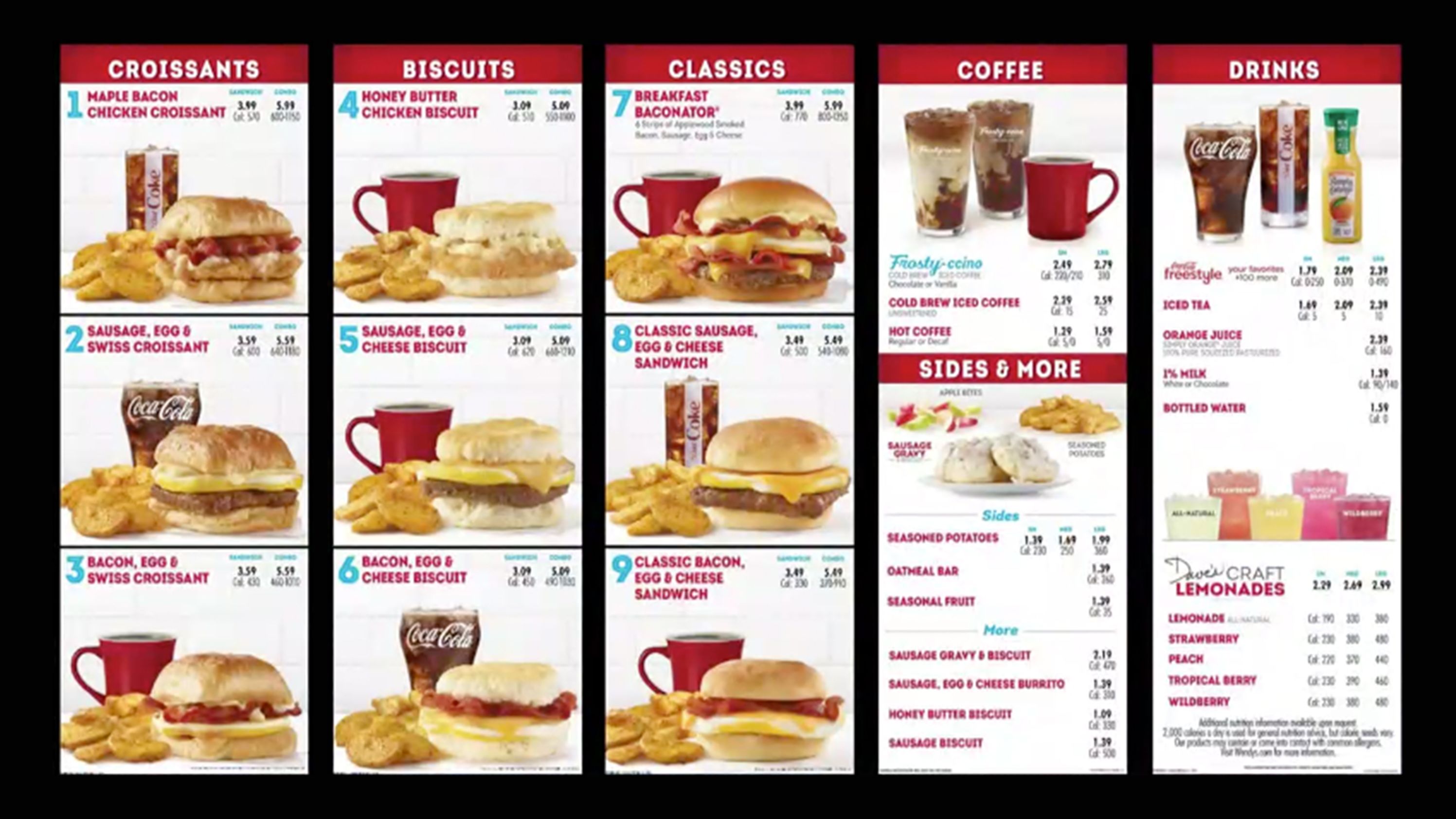 wendys hamilton menu