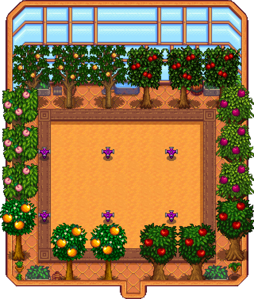 best greenhouse layout stardew