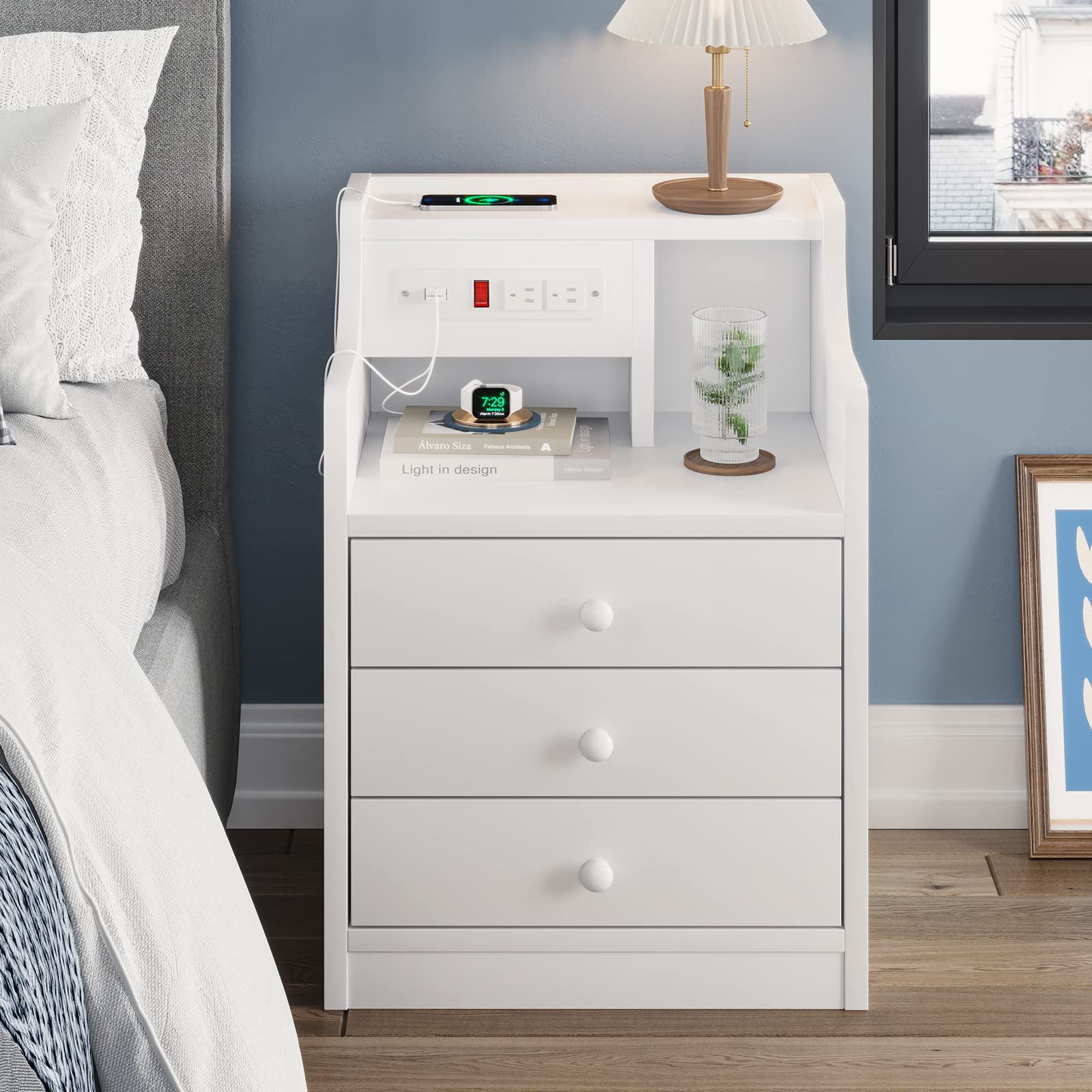 nightstand with storage