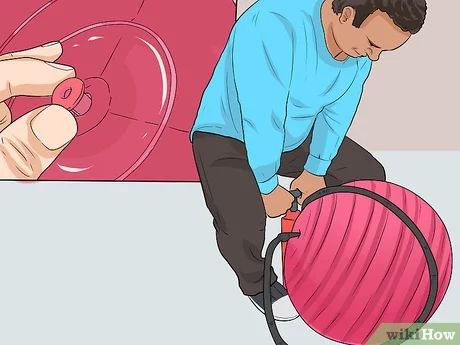 how to inflate fitness ball