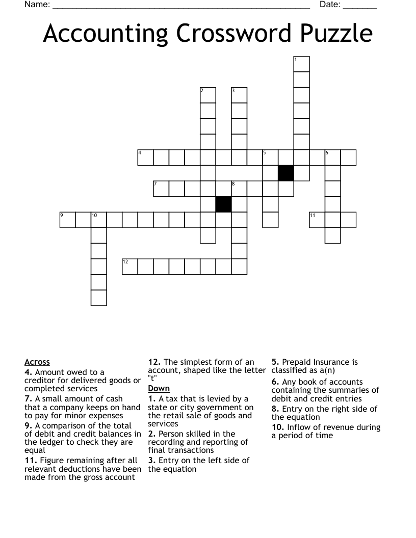 entry on a tax form crossword