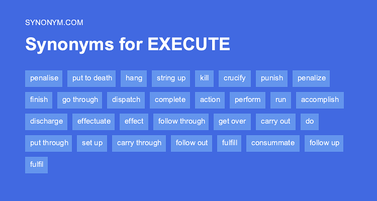 execute thesaurus