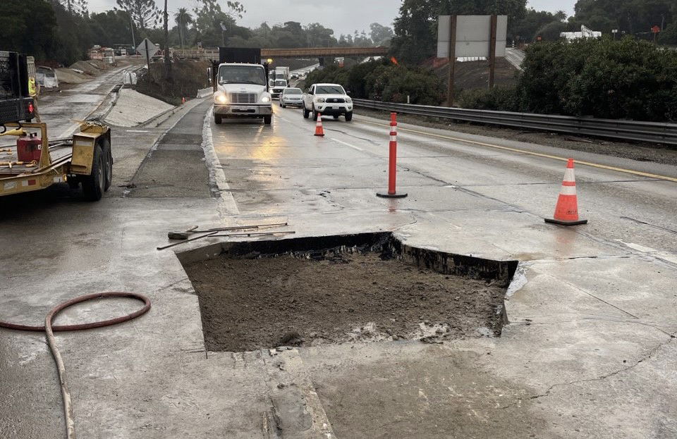 101 freeway closure today carpinteria