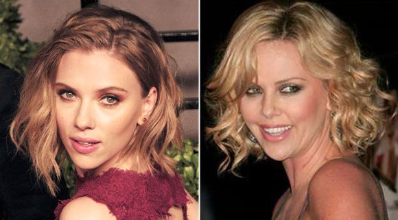 scarlett johansson and charlize theron look alike