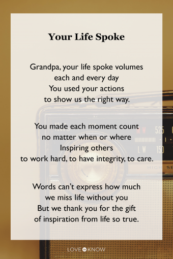 poems about grandfathers and granddaughters