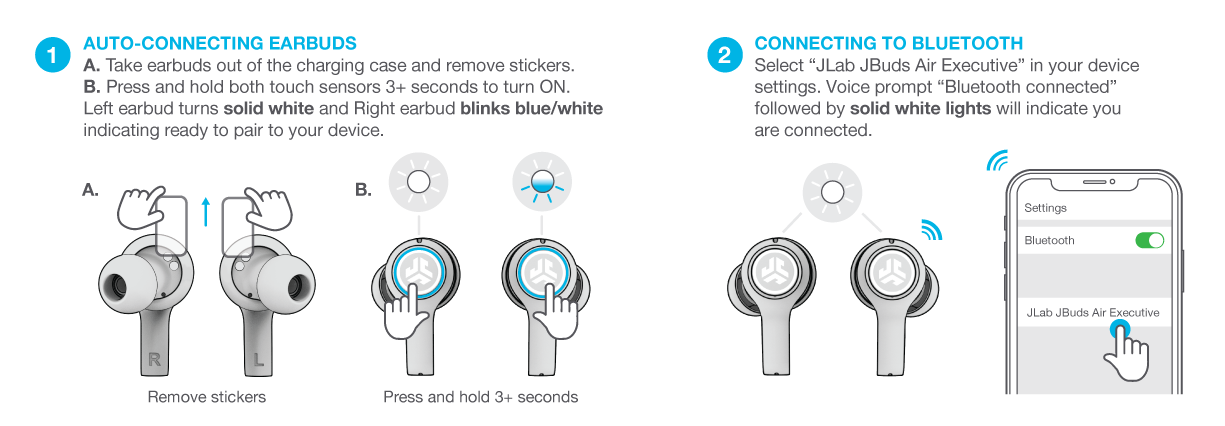 how to pair jlab earbuds