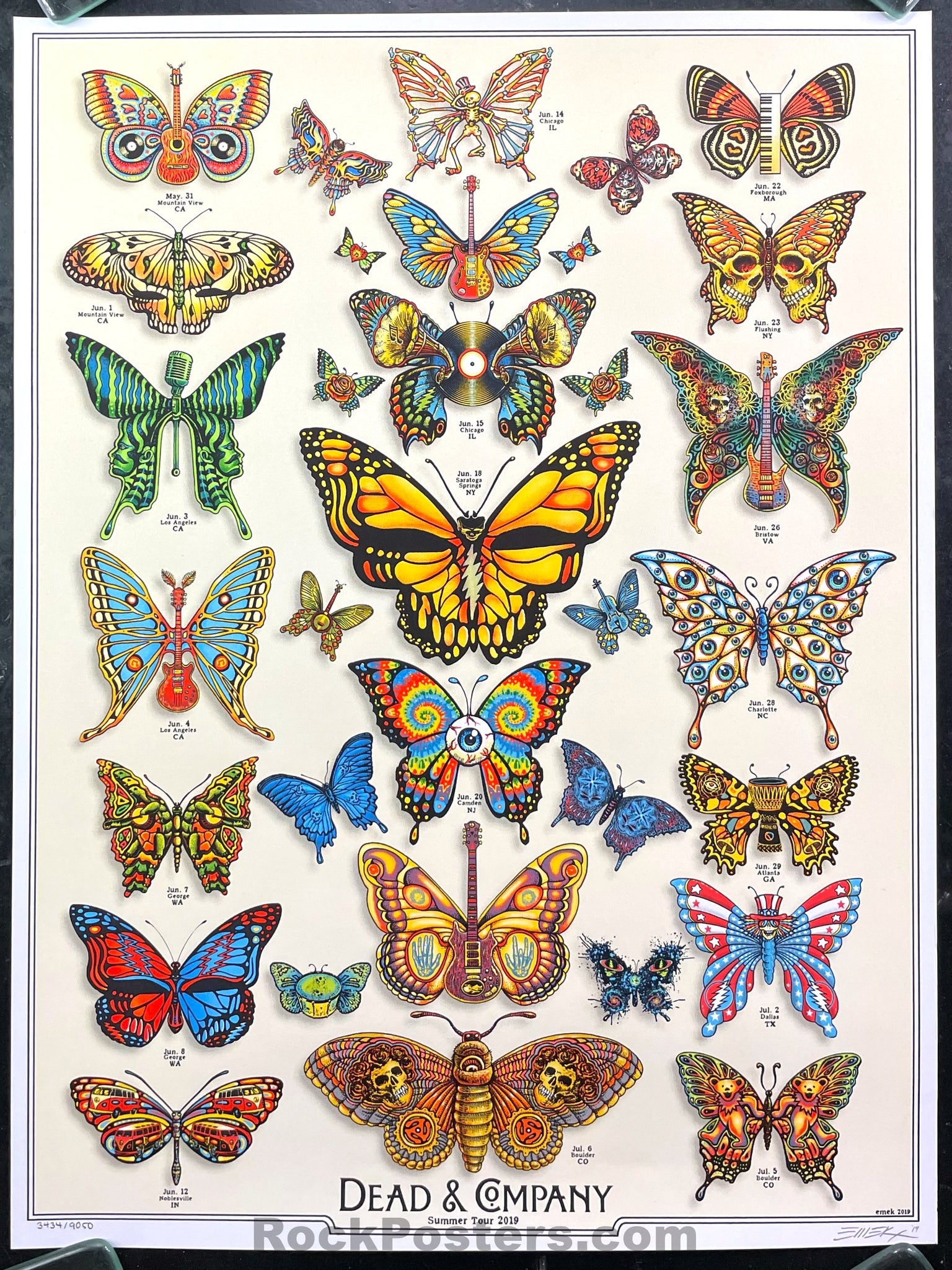 dead and company butterfly poster