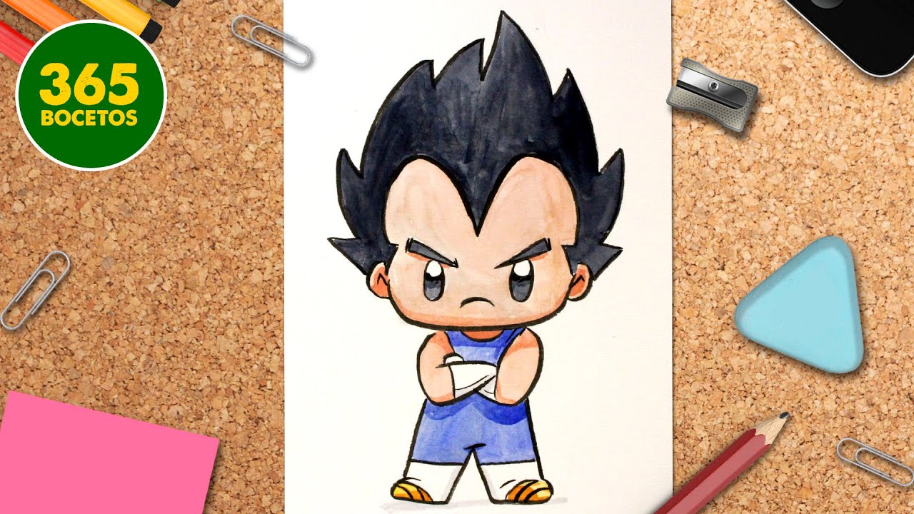 vegeta dibujo facil