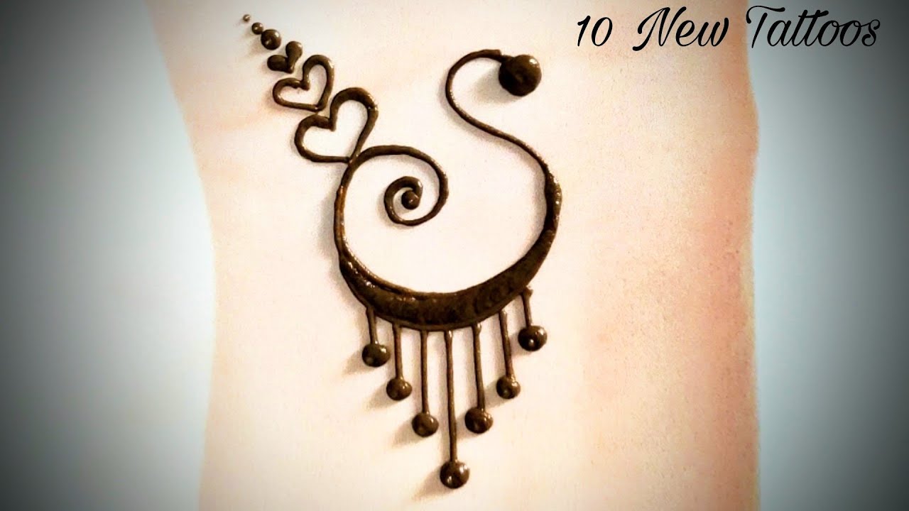 s letter mehndi design tattoo