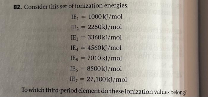 to which third period element do these ionization values belong