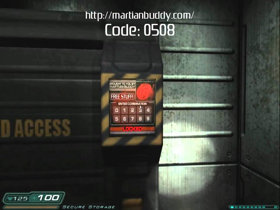 doom 3 all locker codes