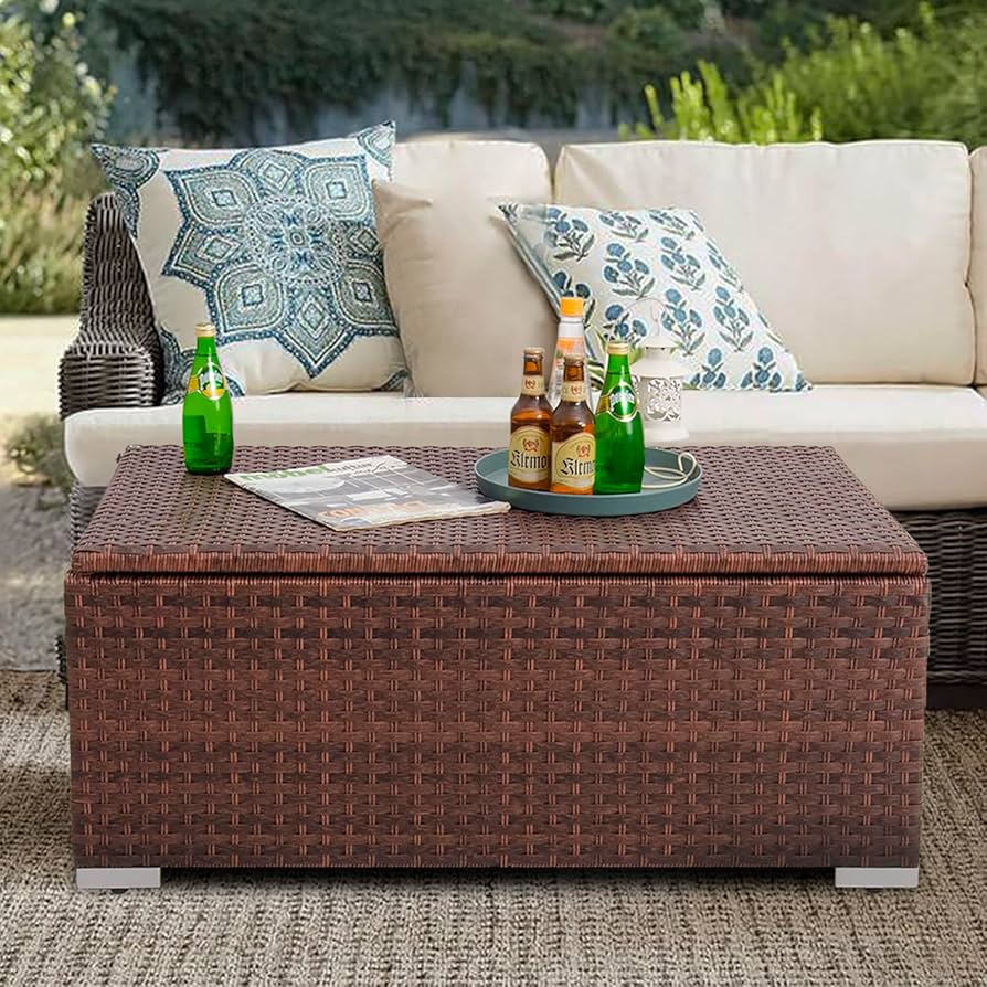 outdoor wicker small table