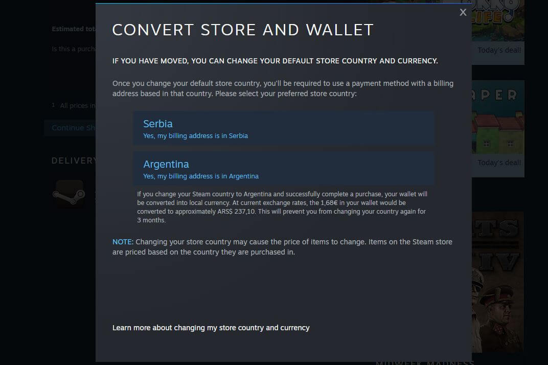 steam how to change store region