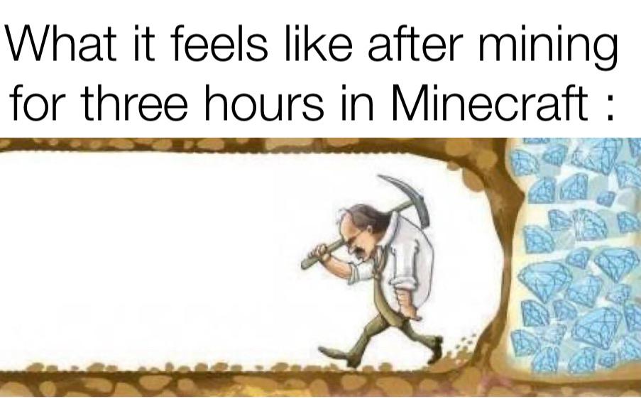 diamond miner meme