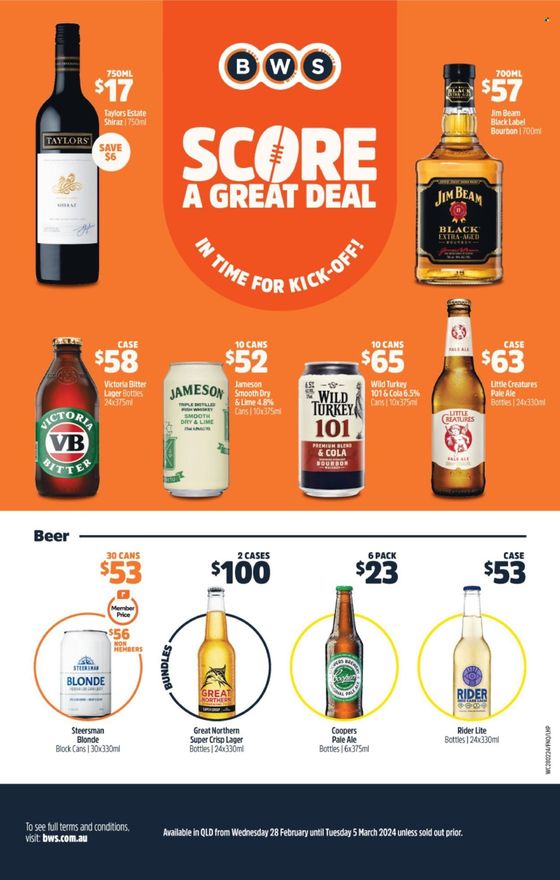 bws beer specials