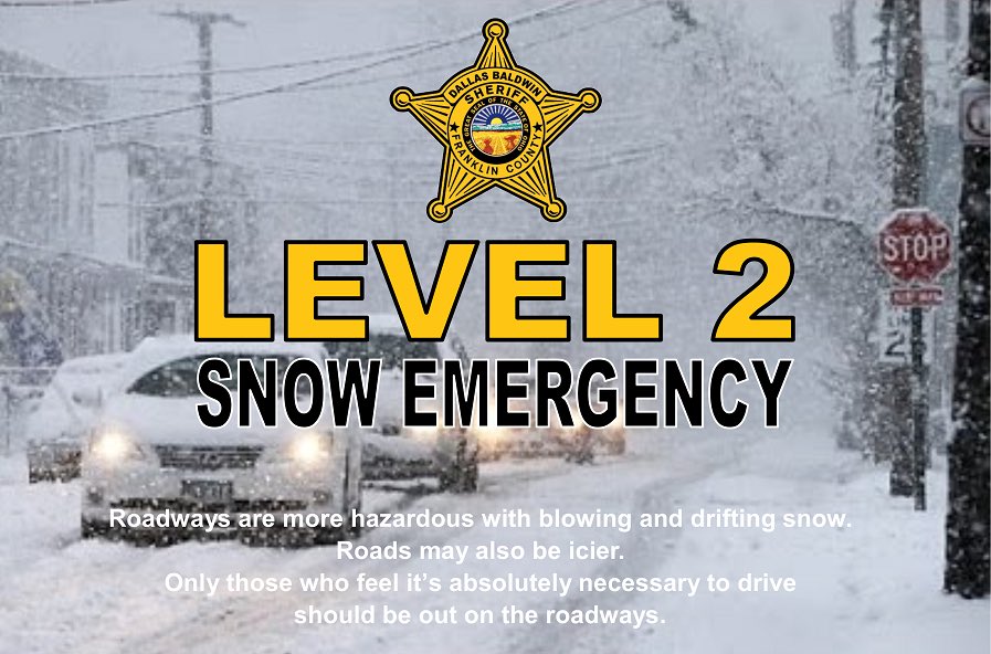 franklin county ohio snow emergency level