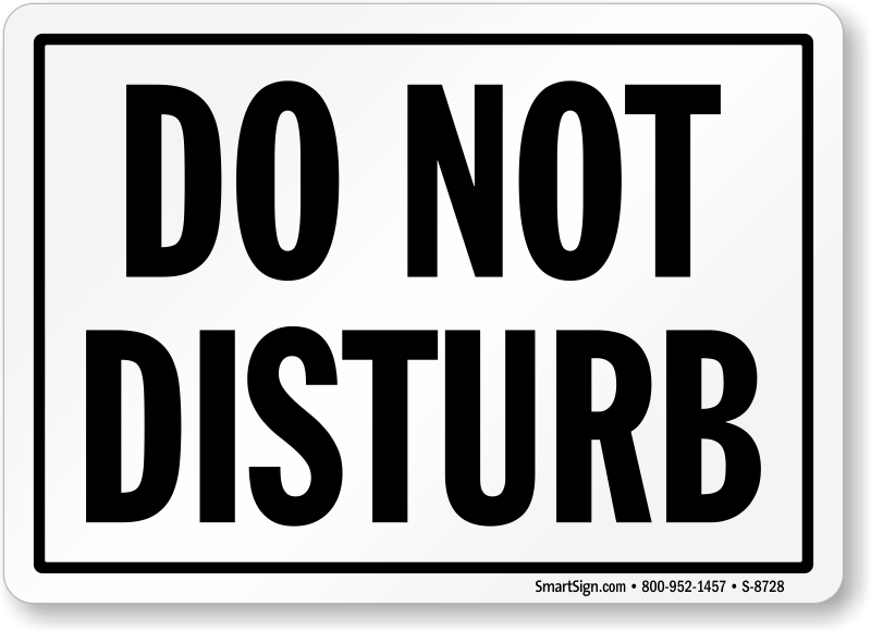 do not disturb poster