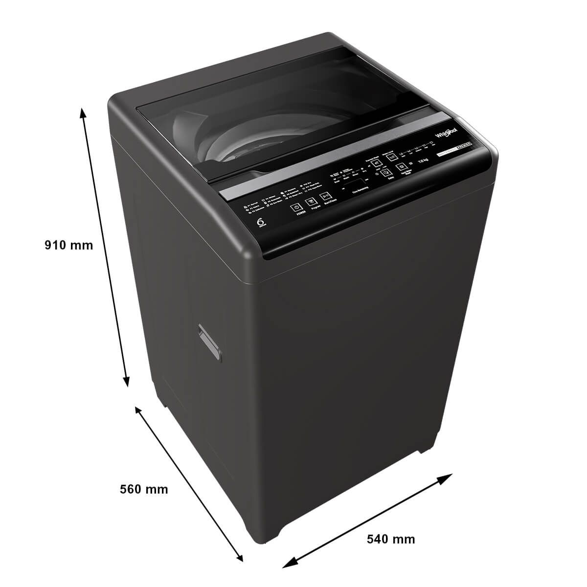 whirlpool washing machine capacity