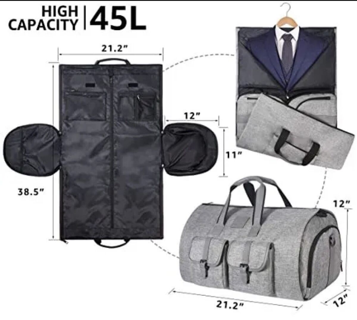 uniquebella carry-on garment bag