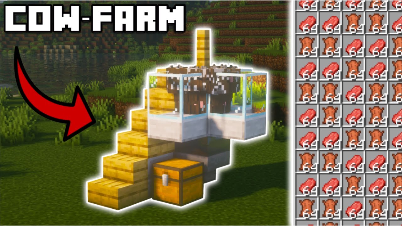 cow farm in minecraft