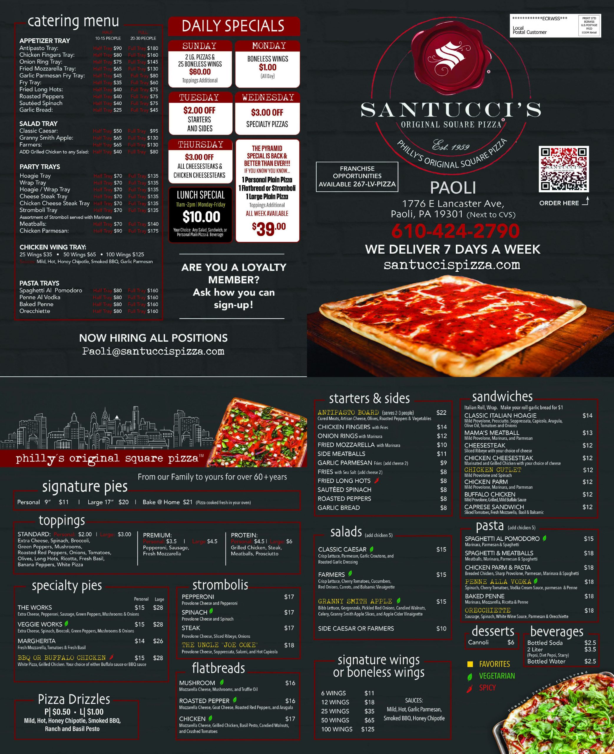 santuccis cafe menu