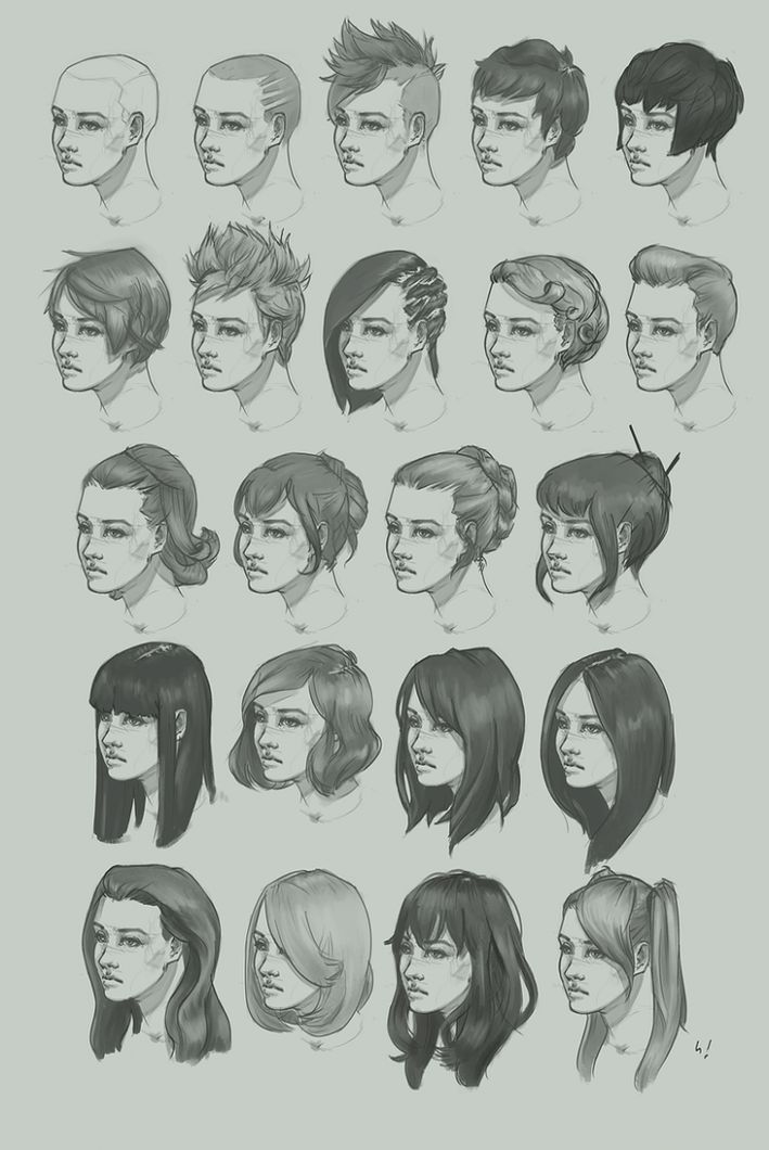 hairstyle drawing reference