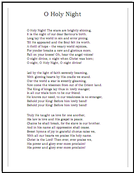 lyrics to oh holy night