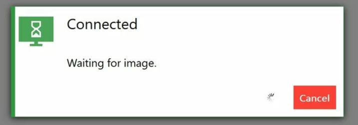 connected waiting for image anydesk