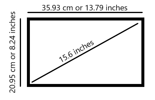 15.6inch to cm