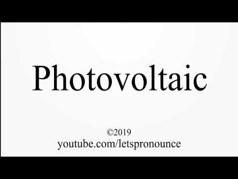 photovoltaic pronunciation