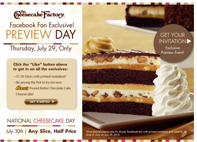 cheesecake promo codes