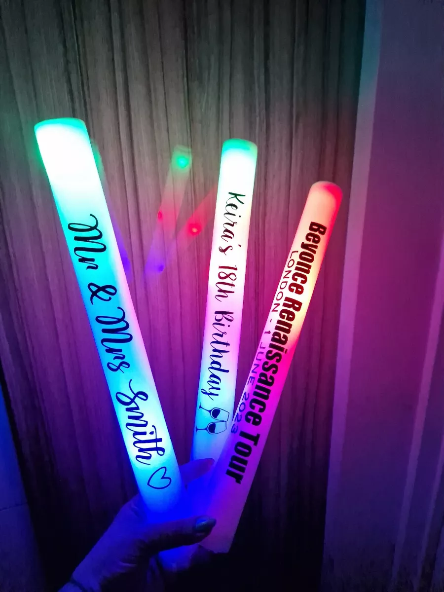 personalised foam glow sticks