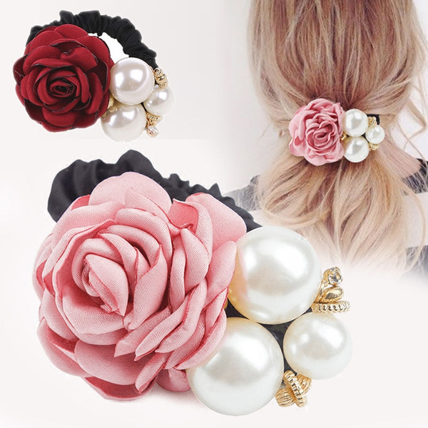 flower hair rubber band