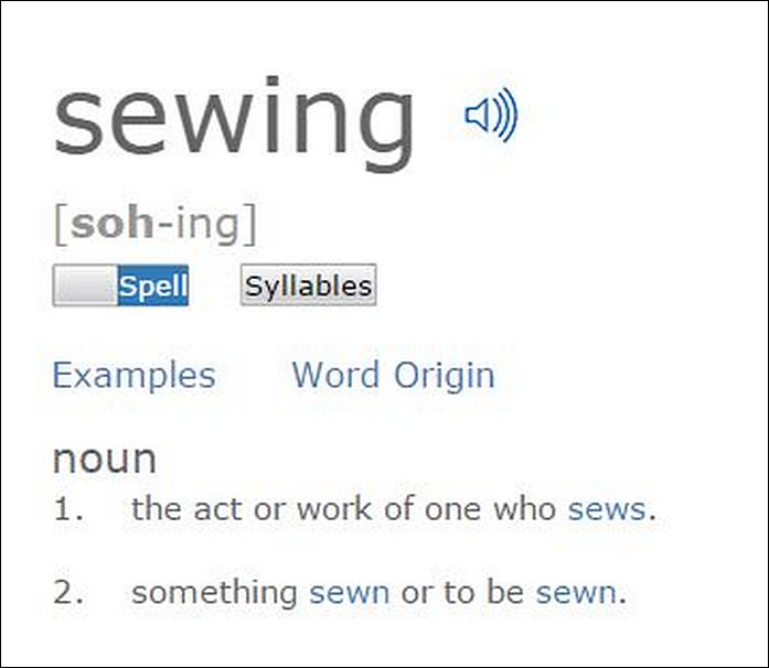 how to pronounce sewing