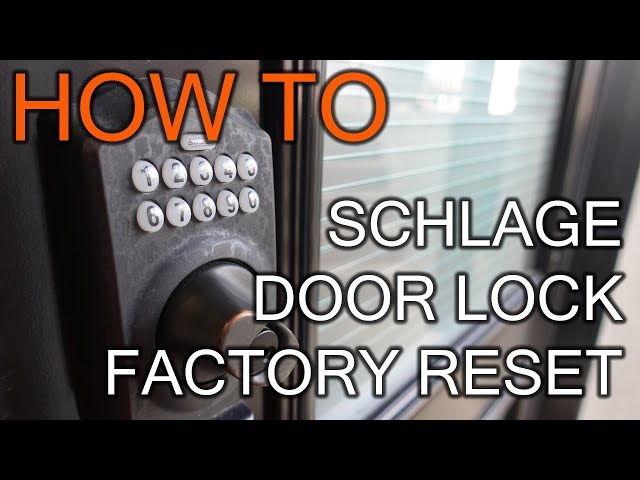 schlage smart lock reset code