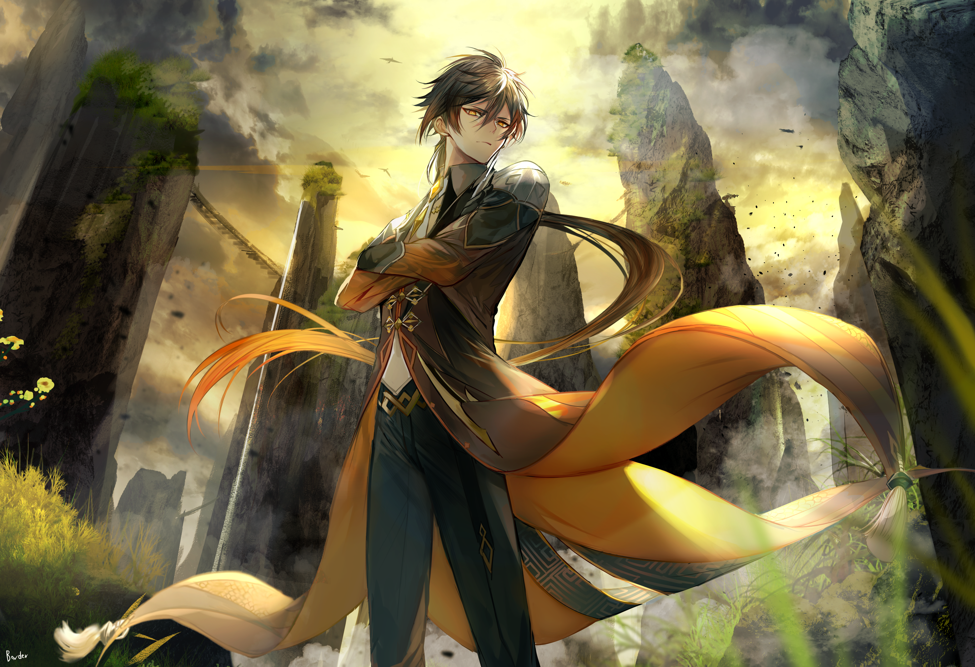 zhongli official art