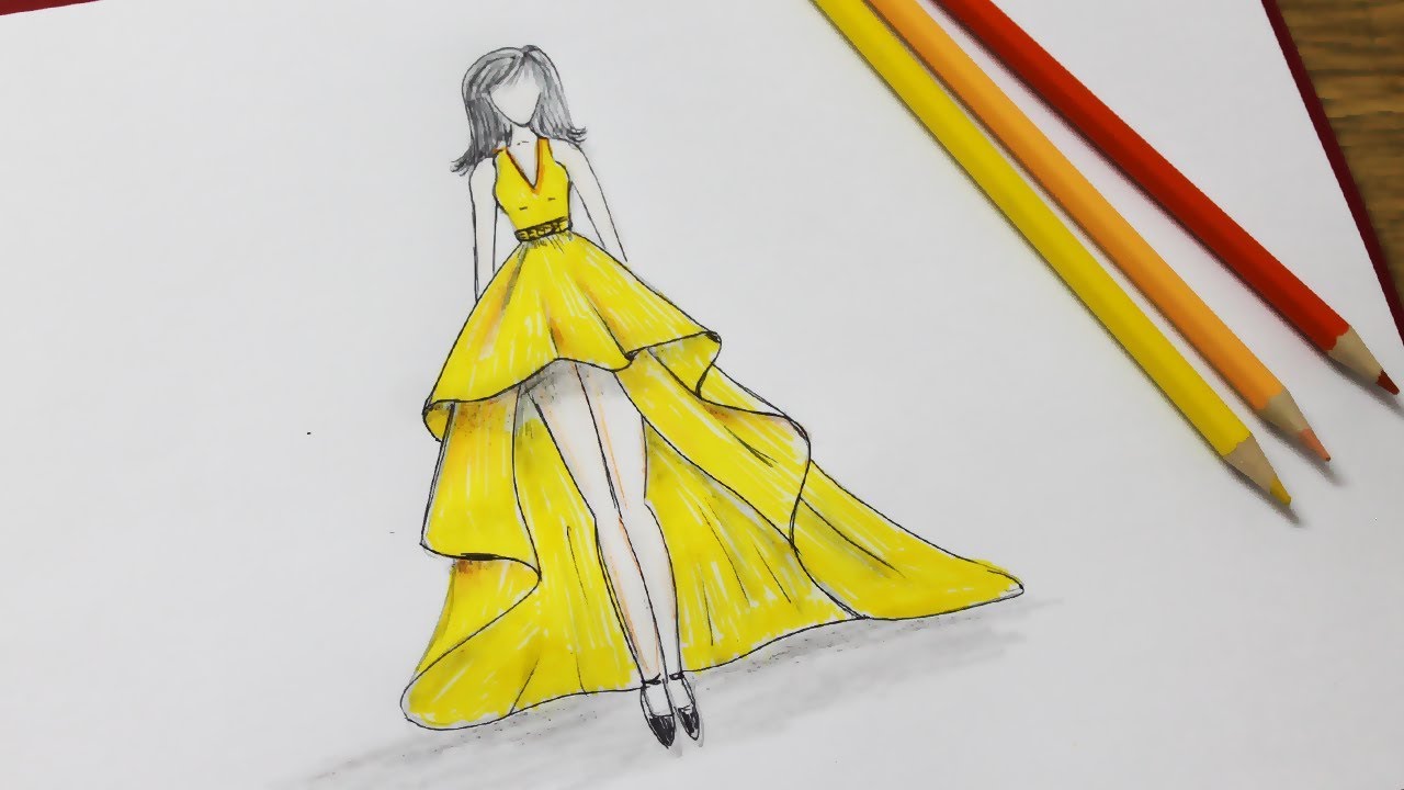 design of dresses for drawing