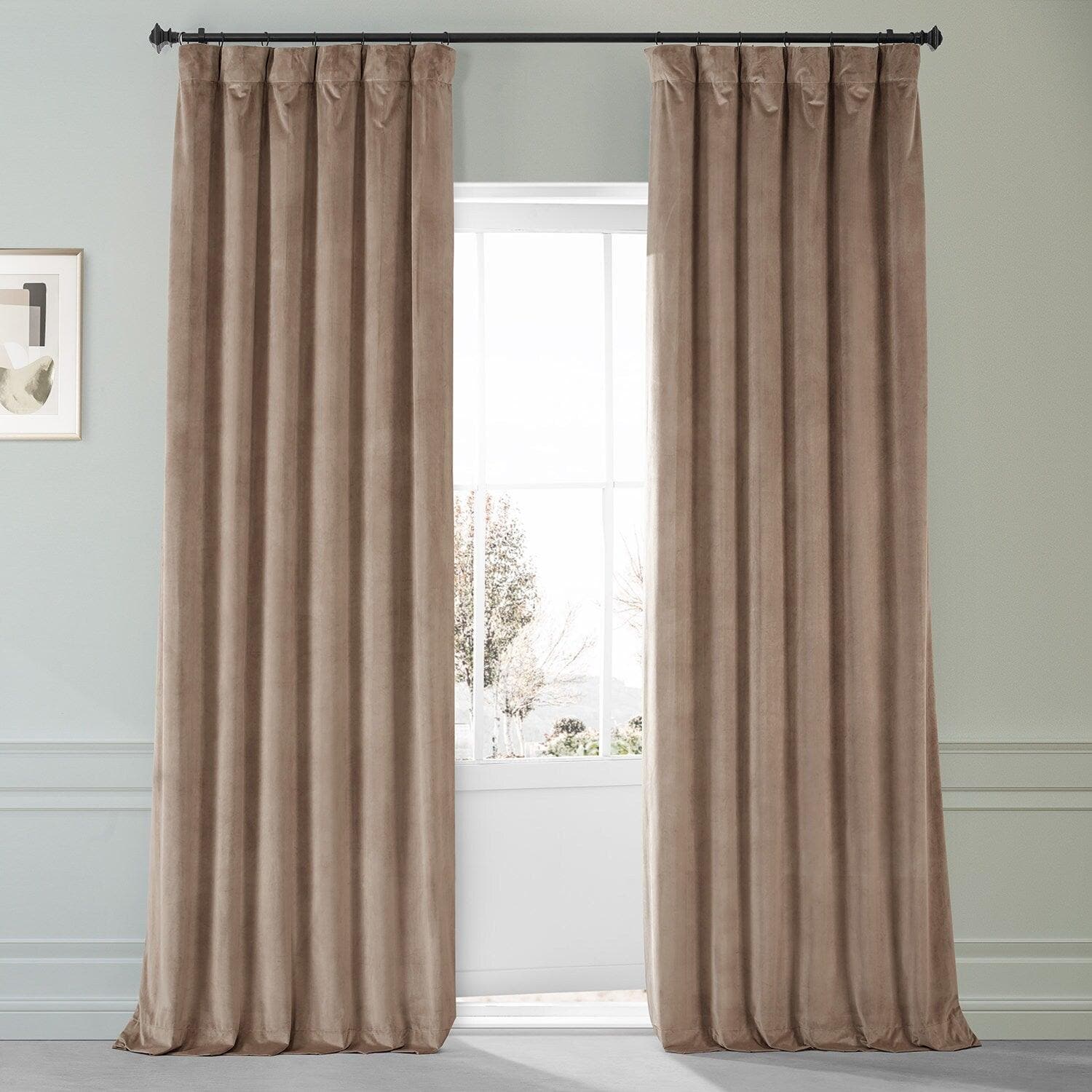 blackout curtains taupe