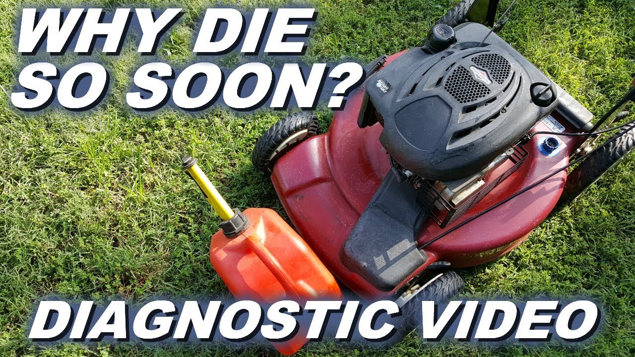 lawn mower runs then dies