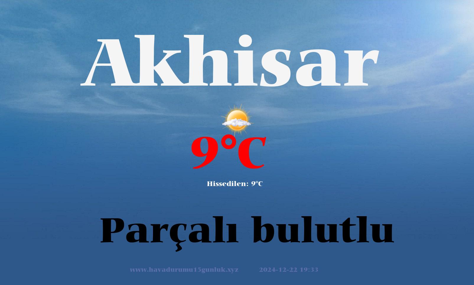 hava durumu akhisar 1 aylık