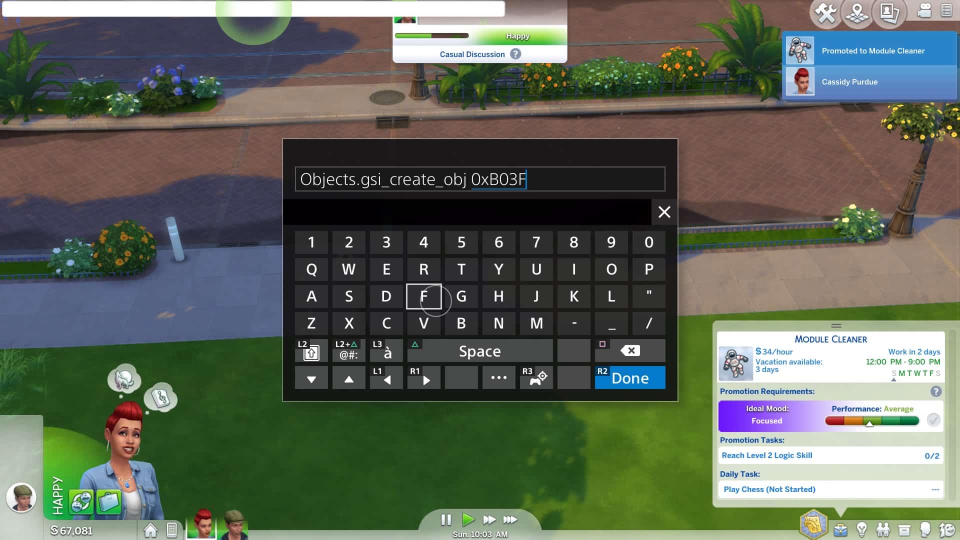 sims cheats on xbox