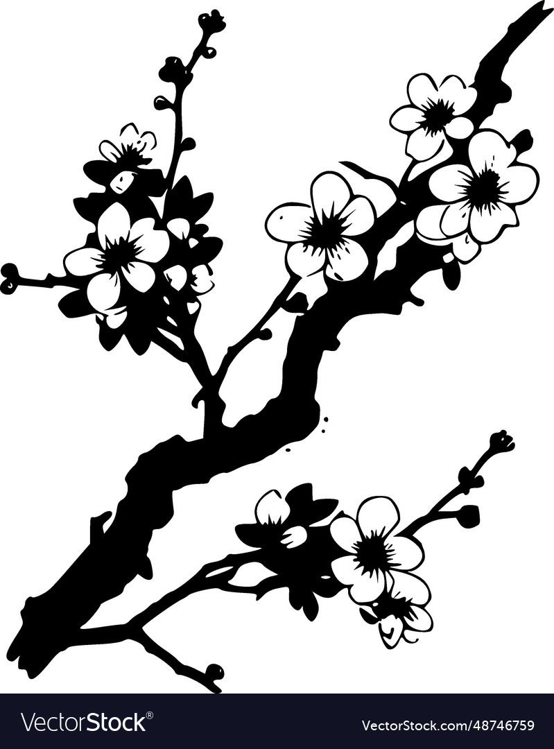 cherry blossom silhouette