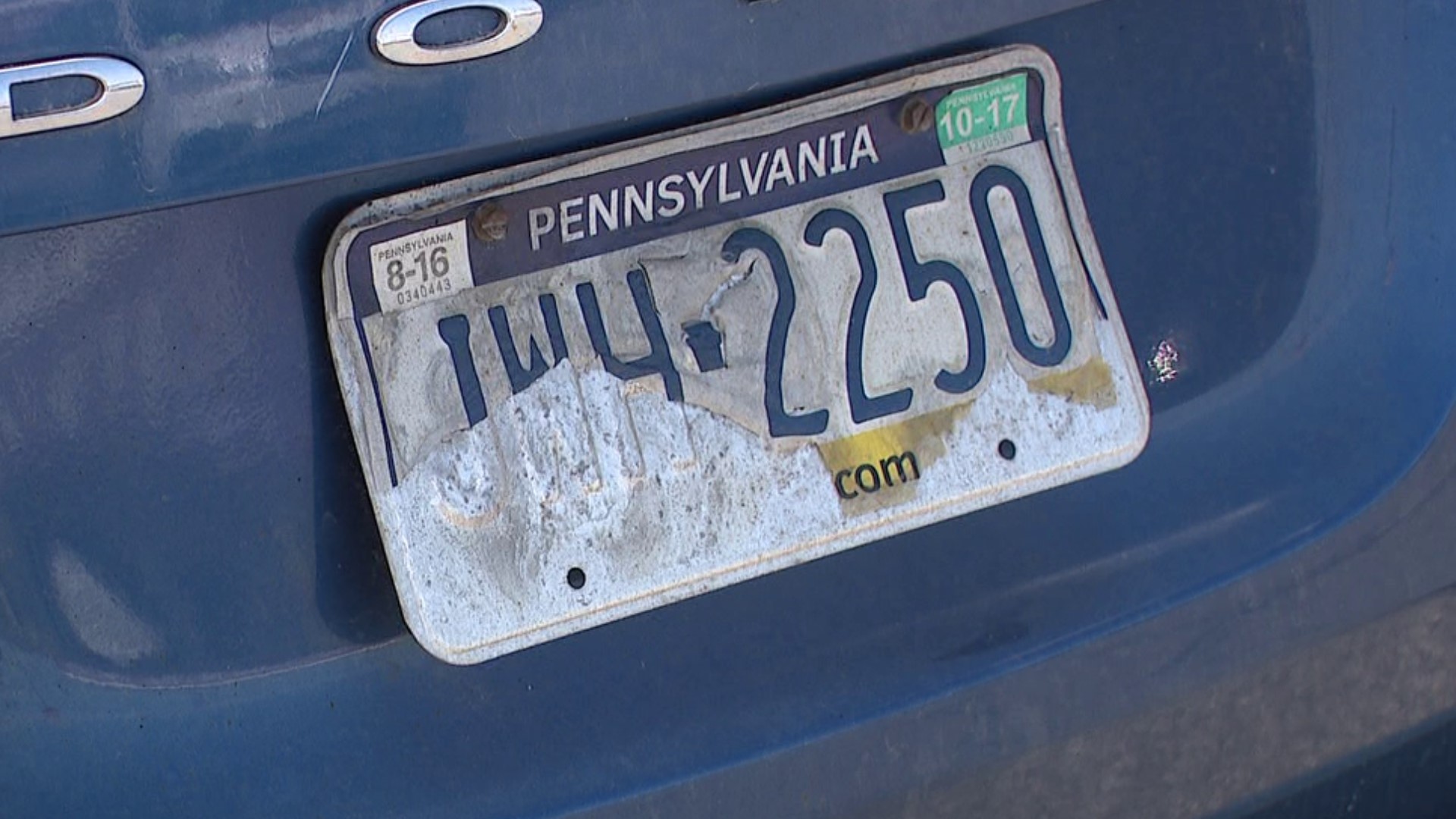 pa license plate replacement peeling