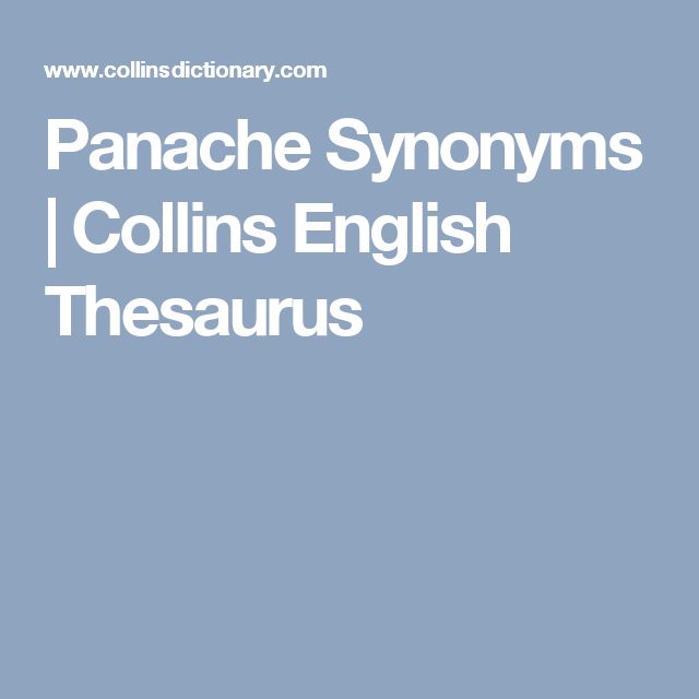 thesaurus panache