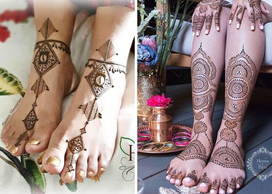 mehndi designs for feet arabic